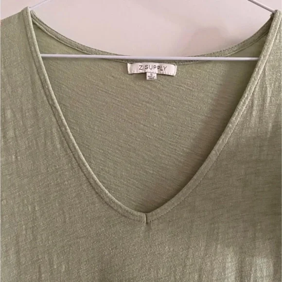 Z Supply Light Green Maxi Dress with Ruffle Details - Picture 3 of 3